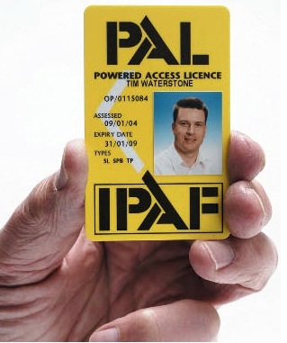 Printed IPAF PAL Card/Certificate Add-on